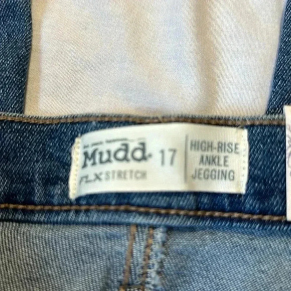 Mudd FLX stretch high rise ankle jeggings size 17 NWT cheetah print side - Picture 3 of 6